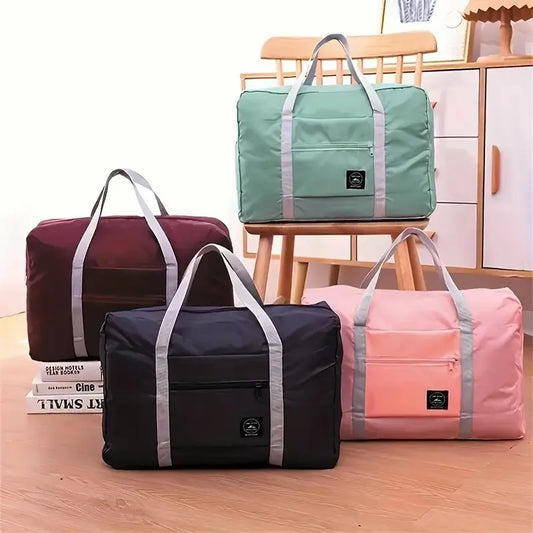 Foldable Travel Luggage Bag: Portable, High-Capacity with Zipper - Home Storage Solution for Easy Carrying & Storage